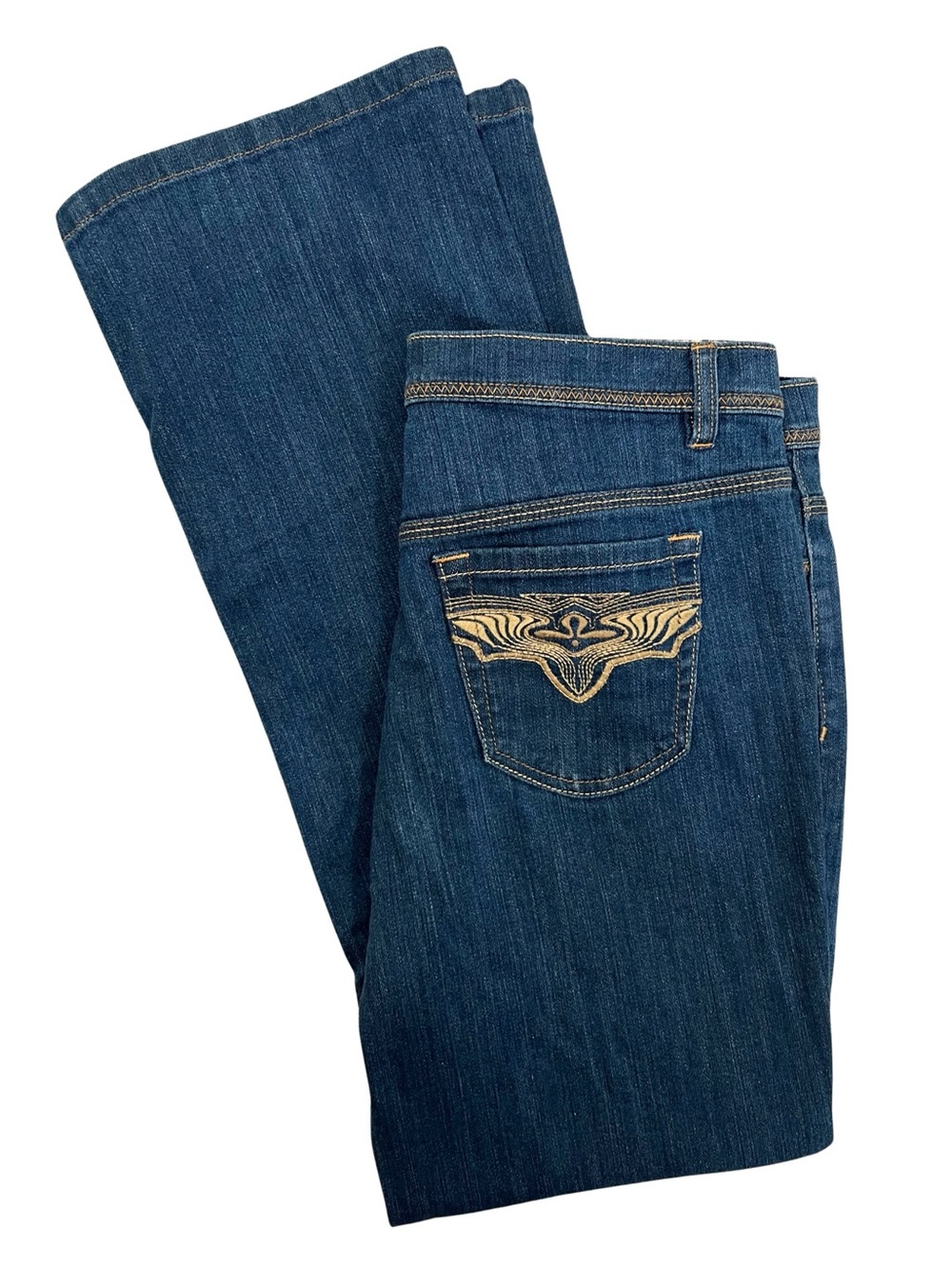 Axcess Stretch Bootcut Jeans Women’s Size 10 Embroidered Back Pocket Medium Wash